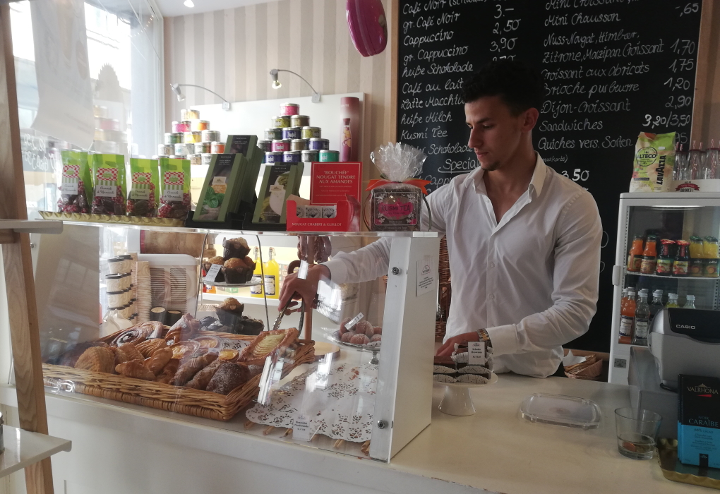 Die französische Bäckerei La Flamm habe ich in einer Seitengasse der Hauptstraße in Heidelberg gefunden.